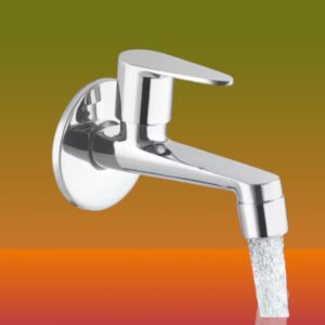 Chrome Finish Wall Mounted Water Tap – Bathroom & Kitchen Faucet